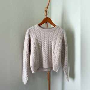 Love Cameron NWT Light Brown Hear Knit Sweater Women’s Size Large